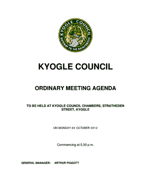 Labels 8 per page - Council Chambers, on Monday 22 October 2012, at 5 - kyogle nsw gov