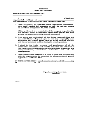 affidavit of agreement philippines