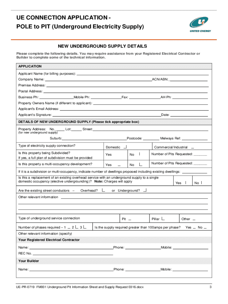 pit application form Preview on Page 1