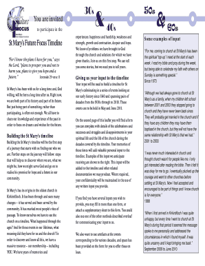 School paper example - St Mary's Timeline pamphlet. - 5thkirkintillochboysbrigade.org.uk - stmaryskirkintilloch org