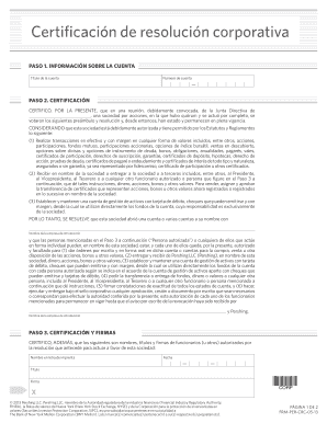 Corporate Resolution Certification