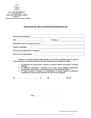 Municipal Space Use Request Form