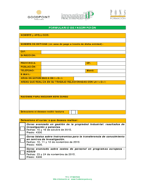 Innovation Practitioners Course Registration Form