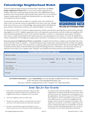 Falconbridge Neighborhood Watch - FalconbridgeHOA.org - falconbridgehoa
