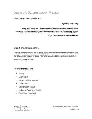 Fillable Online Coding and Documentation in Practice Fax Email Print ...