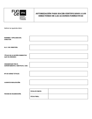 AUTORIZACIN PARA HACER CERTIFICADOS A LOS DIRECTORES DE