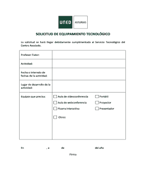 Solicitud de Equipamiento Tecnológico