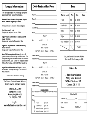 Weight loss contract - League Information The cost to participate will give all age appropriate players a 3 month baseball membership