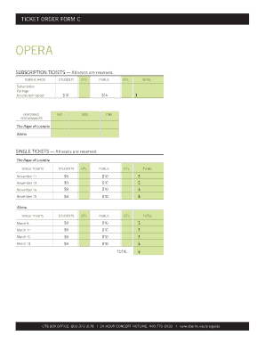 Zaped - TICKET ORDER FORM C - oberlinedu