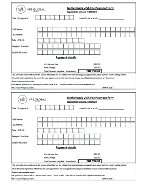 vfs france undertaking form