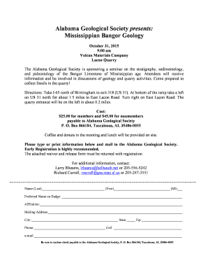 Alabama Geological Society presents Mississippian Bangor