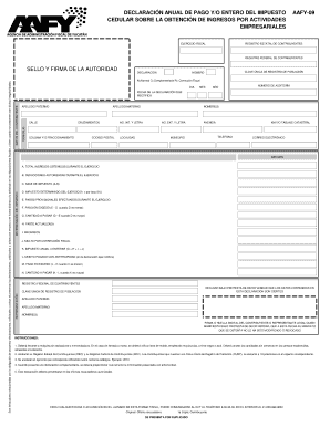 AAFY09-Declaraci n anual de pago y o entero del impuesto cedular