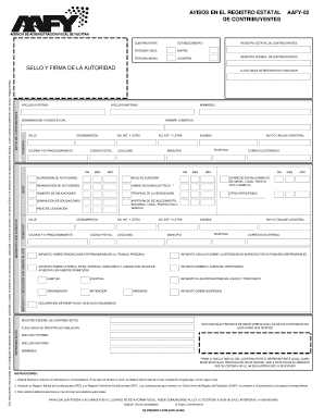 AAFY02 Avisos en el Registro Estatal de Contribuyentes