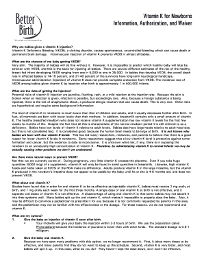 Newborn birth certificate arizona - Vitamin K for Newborns Information Authorization and Waiver