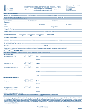 Identificacin del Beneficiario - La Latino Seguros