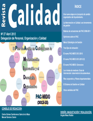 N 27 Abril 2012 Delegaci n de Personal, Organizaci n y Calidad