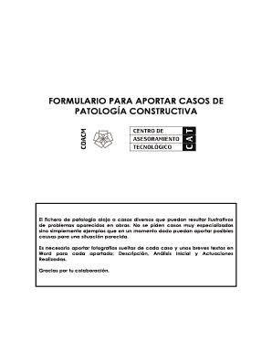 FORMULARIO PARA APORTAR CASOS DE PATOLOGA CONSTRUCTIVA - cat-coacm