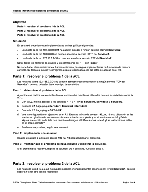 Packet Tracer resolucin de problemas de las ACL - itesa edu