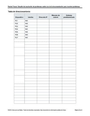 Packet Tracer: Desaf o de resoluci n de problemas sobre uso de la documentaci n para resolver problemas