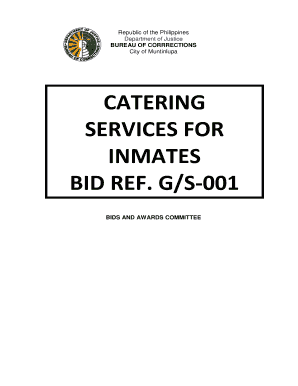 Republic of the Philippines Department of Justice BUREAU OF CORRRECTIONS City of Muntinlupa IN CATERING SERVICES FOR INMATES BID REF - bucor gov