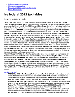 Irs tax tables - Irs federal b2012 tax tablesb - galluccisus webhop