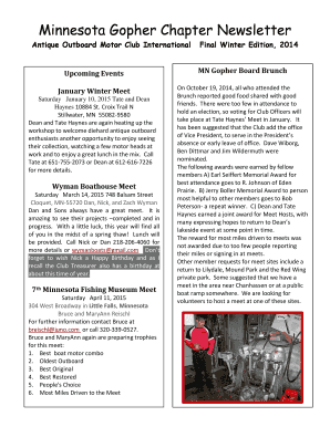 Minnesota Gopher Chapter Newsletter