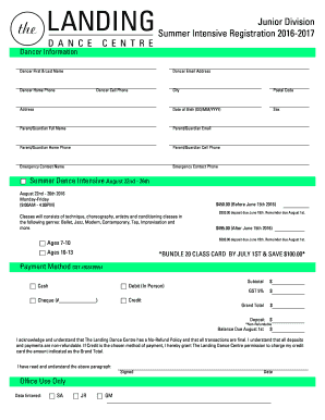 Substance use treatment plan template - Junior Division Summer Intensive Registration 2016-2017