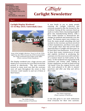 Carlight Newsletter 2 - The Carlight Collection - carlightheritage co