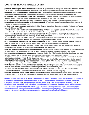 CORVETTE SERVICE MANUAL PDF visual data 6