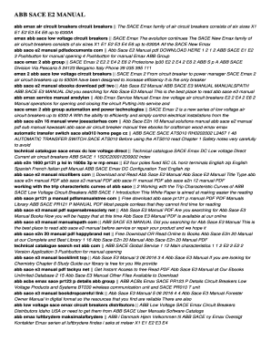 Abb sace e2 manual pdf