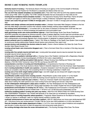 Home care nursing note template Download Free home care nursing note template