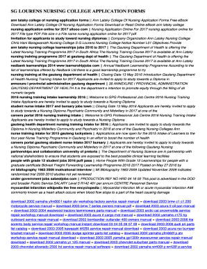 SG LOURENS NURSING COLLEGE APPLICATION FORMS 2024 PDF DOWNLOAD intelligence overview