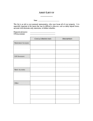 ASSET LIST OF - bLauterbachb bLegalb LLC