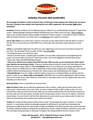 GENERAL POLICIES AND GUIDELINES - bglidersgymnasticsbbcomb