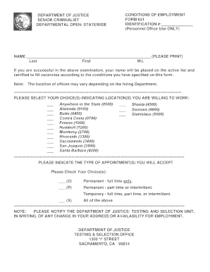 California Department of Justice Examination Bulletin Senior Criminalist Examination Bulletin Senior Criminalist - oag ca