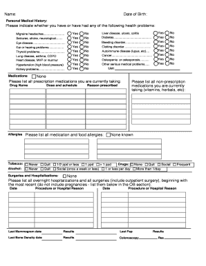 Schedule 3 drugs - Patient Info File: Lung disease, asthma, COPD Yes No Liver disease, ulcers, colitis Yes No Medication Dose Frequency Instructions Condition StartDate StopDate Inactive