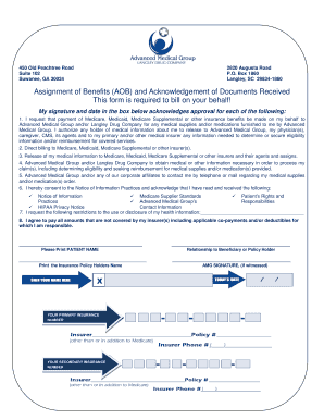 assignment of benefits form aob