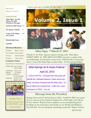 Inside this issue Music Fest 2012 1 Volume 2 Issue 1