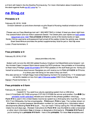 Fillable Online 2is98g rg Free printable w 9 form Fax Email Print ...