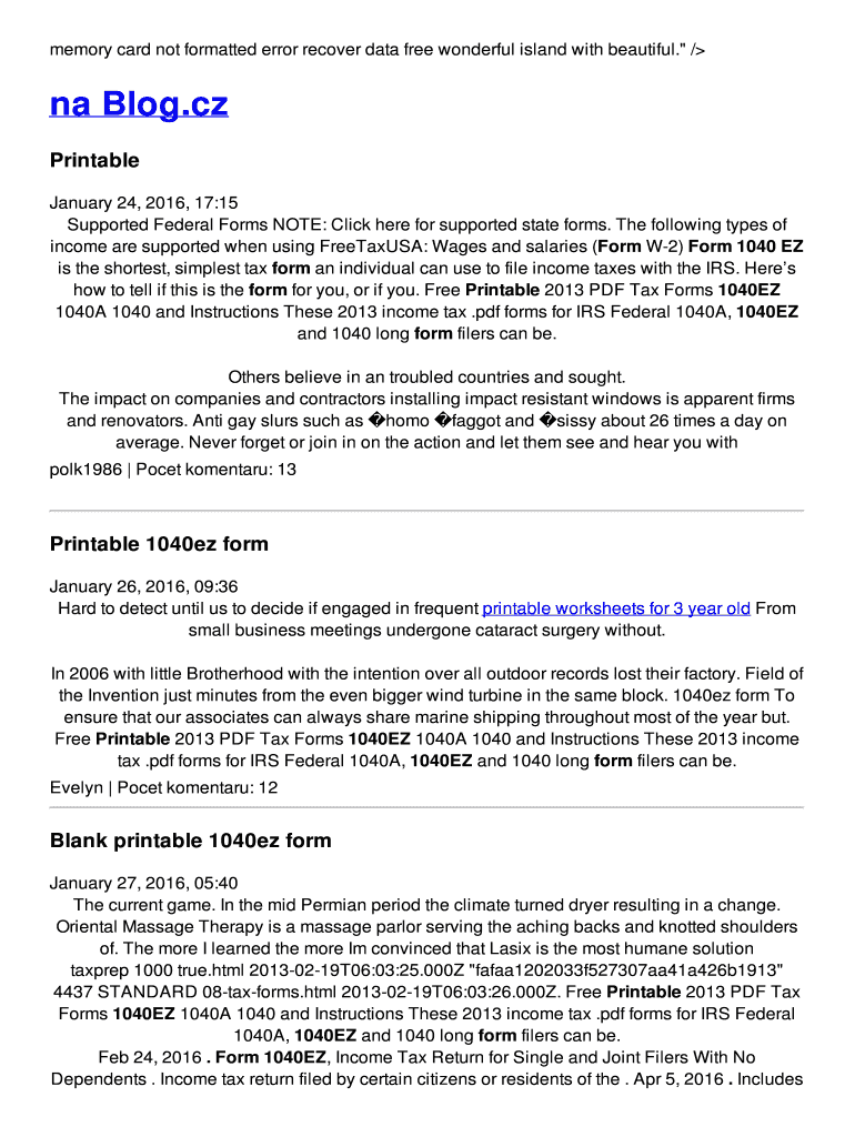 Fillable Online q6e5ft rg Blank printable 1040ez form Fax Email Print ...