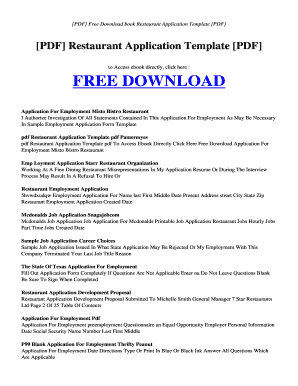 PDF Restaurant Application Template PDF - pameresyes - pamer esy