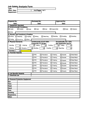 Pre job briefing template - Job Safety Analysis Form - bpescalabborgb