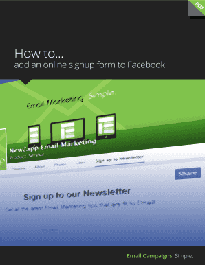 How to add a NewZapp online signup form