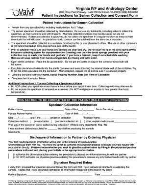 Psychosocial assessment - Patient Instructions for Semen Collection - Virginia IVF & Andrology ...