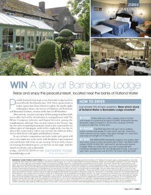 WIN a stay at Barnsdale Lodge - barnsdalelodge co