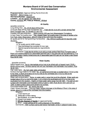 Proposed Action: Approve Drilling Permit (Form 22) - dnrc mt