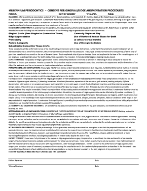 MILLENNIUM PERIODONTICS - CONSENT FOR GINGIVAL/RIDGE ...