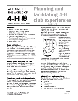 Ounces to grams chart pdf - Letter 3: Planning and conducting 4-H club meetings - Iowa State ... - extension iastate