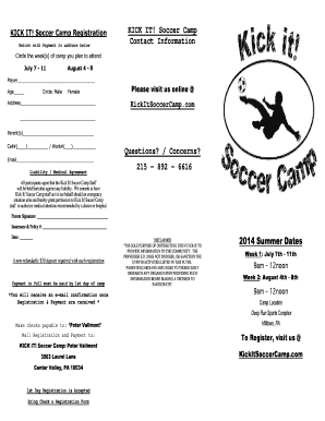 2014 Kick It Soccer Camp Brochuredoc