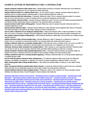 Letter of recommendation from employer - Sample letter of reference for a contractor Download Free sample letter of reference for a contractor